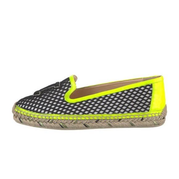 Christian Louboutin Black and Yellow Espadrille Shoes size 36 6 - Picture 4 of 5